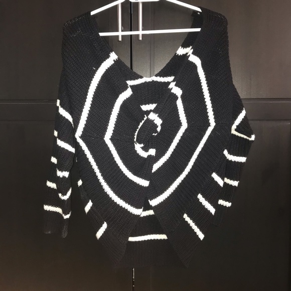 Fashion Nova Plunge Neck Knit Sweater - Picture 1 of 2